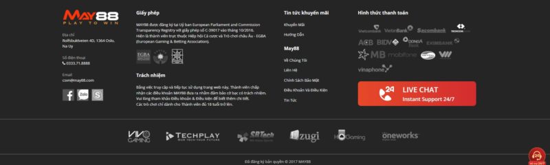 Hệ thống Support, chăm sóc của May88