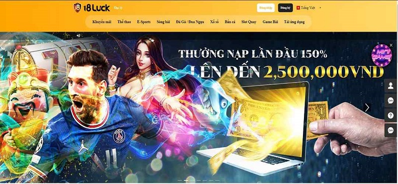 18Luck - Đẳng cấp nhà cái cá cược của game thủ Việt
