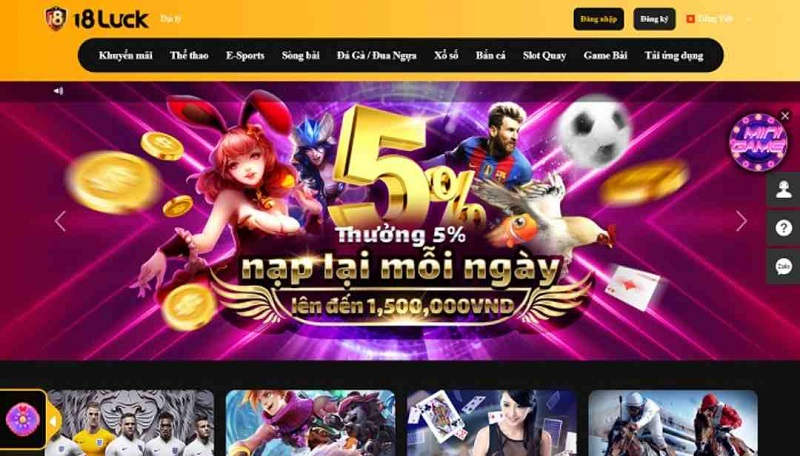 18Luck - Đẳng cấp nhà cái cá cược của game thủ Việt