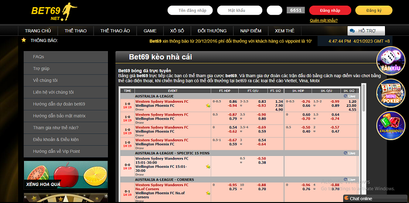 Bet69 – Xem kèo bóng đá, trải nghiệm cá cược hot nhất