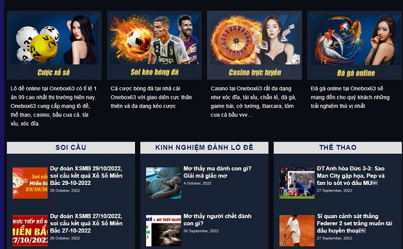 ONEBOX63 - nền tảng cá cược và casino hàng đầu châu Á