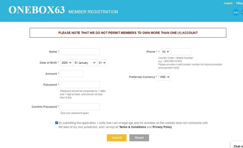 ONEBOX63 - nền tảng cá cược và casino hàng đầu châu Á