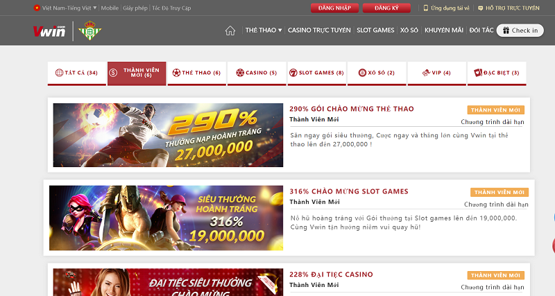 VWIN - Trang cá cược chất lượng tốt nhất Việt Nam